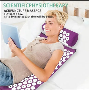 Acupressure Mat & Pillow Set — Back & Neck Pain Relief