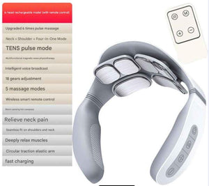 Cordless Neck Massager — Heated Deep Tissue Relief
