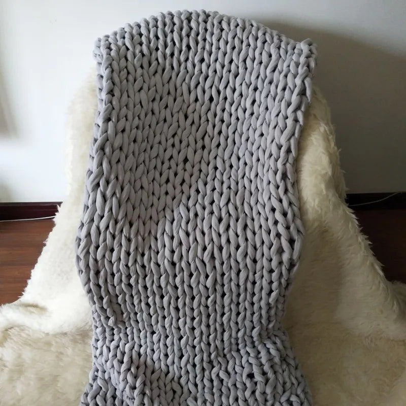 Hand-Woven Weighted Blanket — Cooling Calm & Sleep