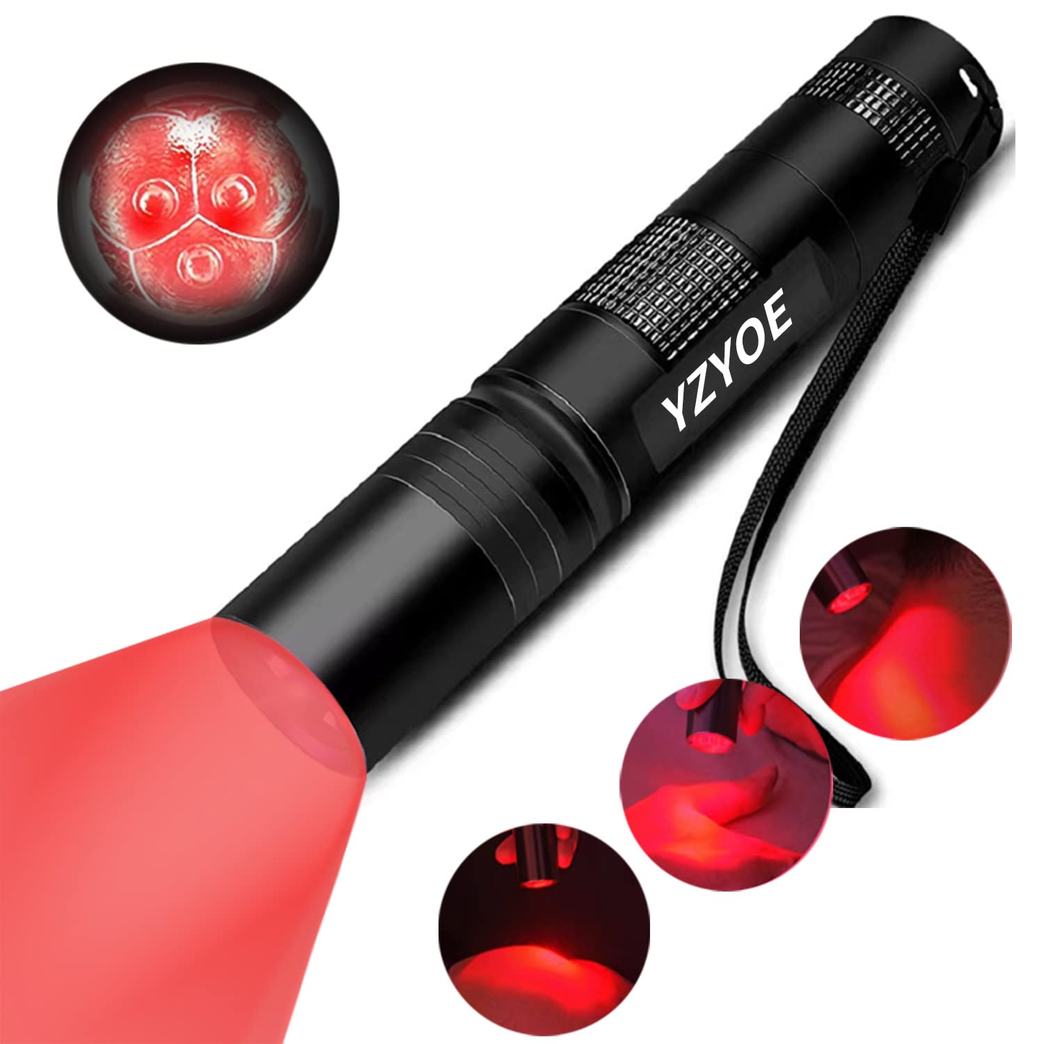 YZYOE Infrared Light Therapy for Joint and Muscle Pain. Red Light Therapy for FaceInfrared Light Therapy，Therapy Red Light，Red Lights-3 Wavelengths，Red Light Therapy Device Red Light Wand.