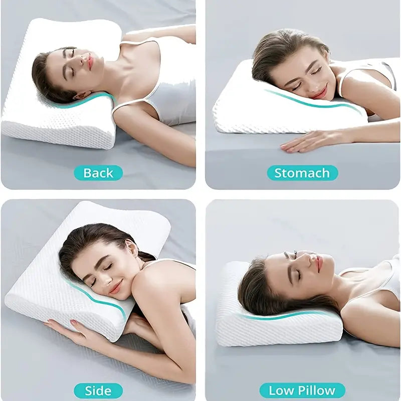Ergonomic Memory Foam Pillow for Neck Pain Relief