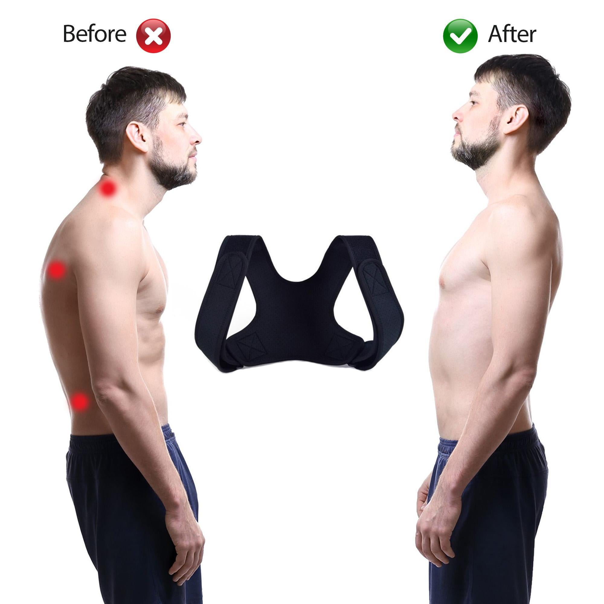 Posture Corrector Men Women Upper Back Pain Brace Clavicle Support Straightener