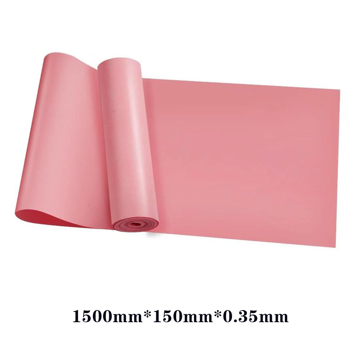 Pink Yoga Pilates Resistance Band Long Training Stretch Bands for Physical Therapy Lower Body Home Gym Strength Elastic Exercise Band