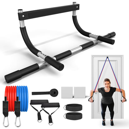 PowerBar Doorway Pull-Up Bar + Bands
