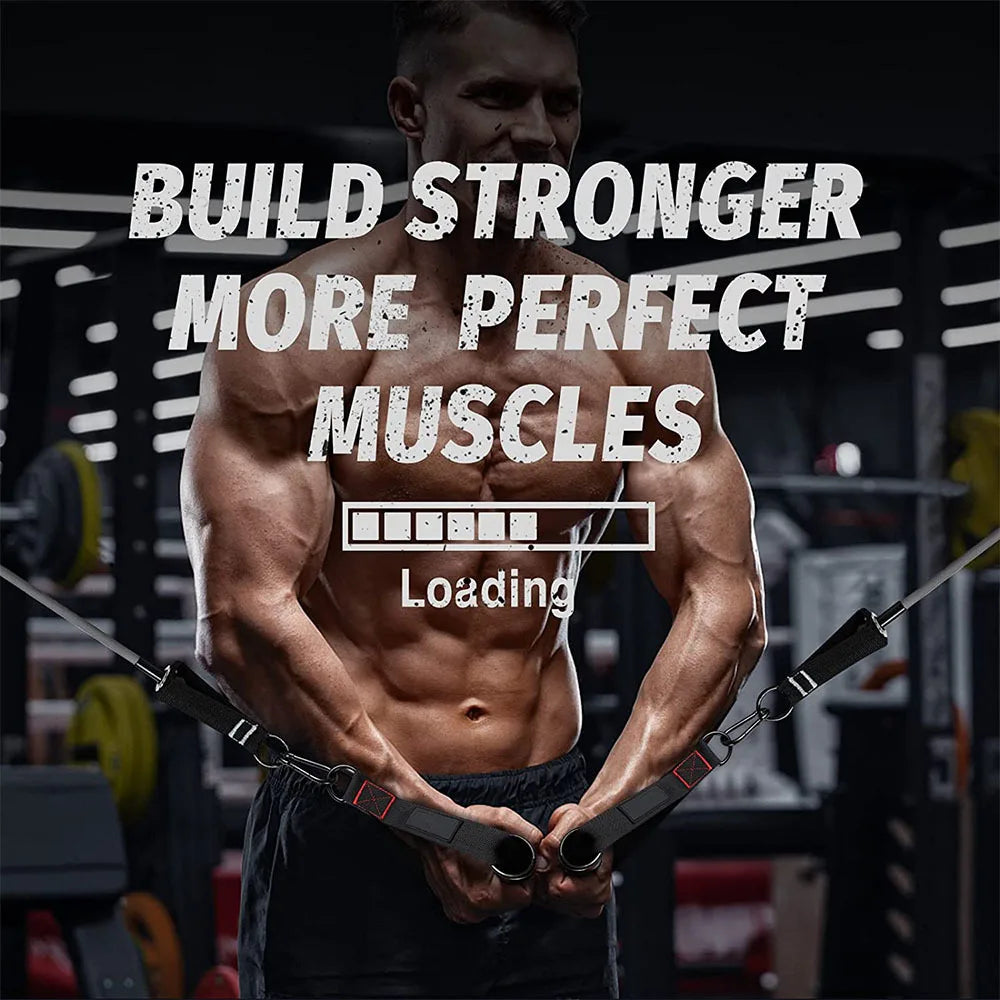 Exercise Handles, Replacement Cable Machine Attachments for Home Gym Equipment, Pulley System, Pilates, Resistance Bands, Strength Trainer, Heavy Duty Working Out Handles