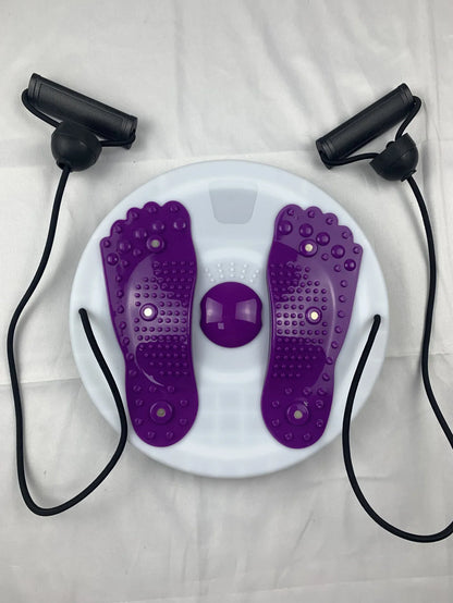 Ab Twist Waist Disc Board,Adjustable Waist Trainer Twisting Disc with Handles,Waist Slimming Balance Rotating Disc with Massage Foot Sole for Slimming Waist Arms Hips and Thighs