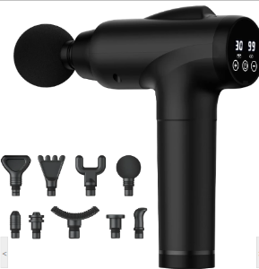 Handheld Deep Tissue Massage Gun with 9 Attachments