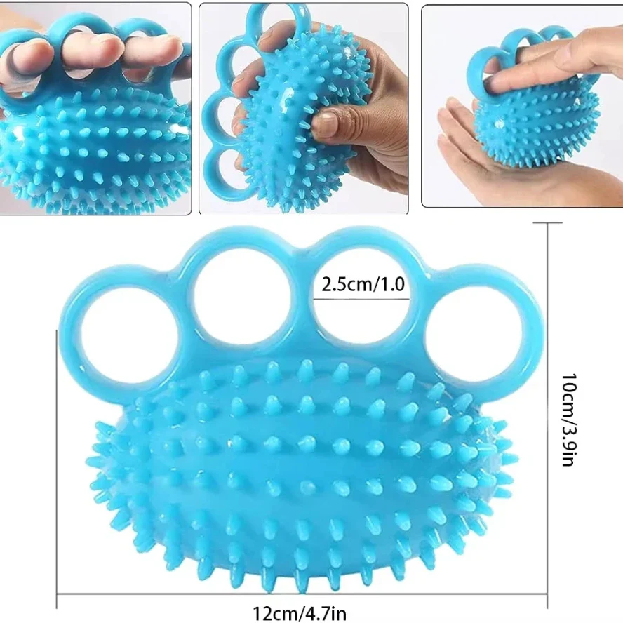 1PC Hand Grip Strengthener Finger Exerciser Training Ball for Patient Recovery Elderly Stroke Arthritis Physical Therapy Anxiety Stress Relief Pressure Squeeze for Yoga Athletes Musicians Muscles Massage