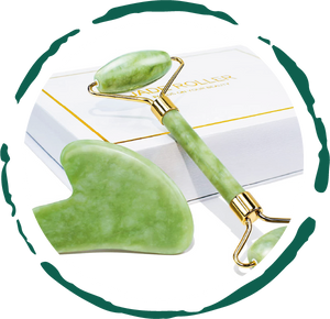 Jade Roller & Gua Sha Set — Facial Sculpting Gift Box