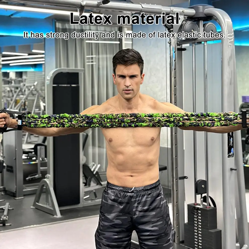 2025 New 3-Hole Resistance Stretcher,Adjustable 3-Way Resistance Band,Chest Expander Stretch Bands with Handles,Full Body Stretching & Strength Training