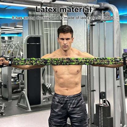 2025 New 3-Hole Resistance Stretcher,Adjustable 3-Way Resistance Band,Chest Expander Stretch Bands with Handles,Full Body Stretching & Strength Training