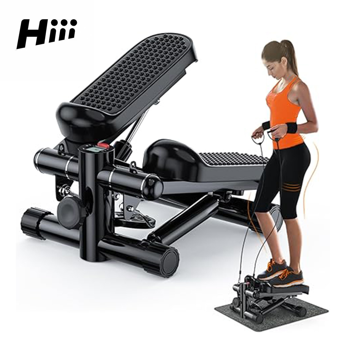 Stair Stepper with Resistance Bands — Cardio Trainer