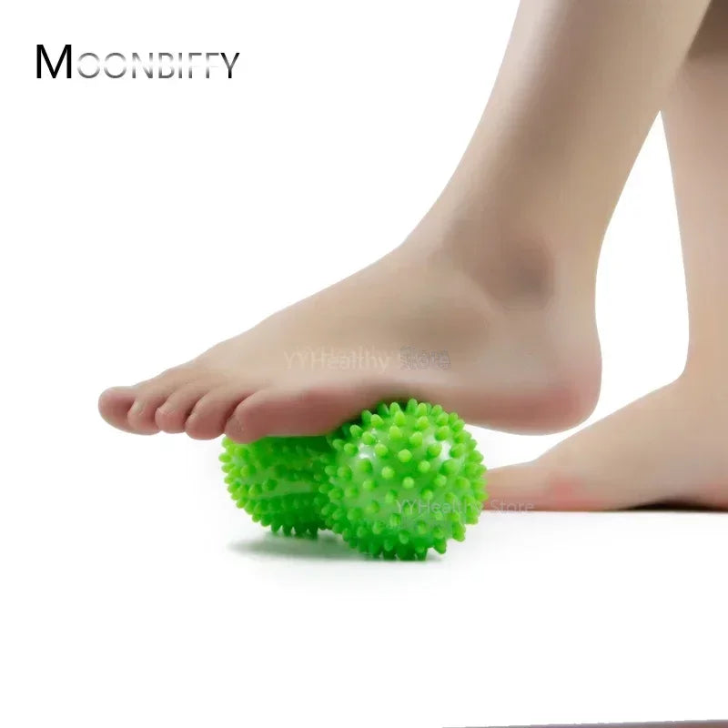 1PC Blue Peanut Massage Ball for Deep Tissue, Trigger Point Therapy, Myofascial Release – Double Lacrosse Foam Roller for Back, Neck, Foot, Muscle Relief, Yoga & Physical Recovery (Black)