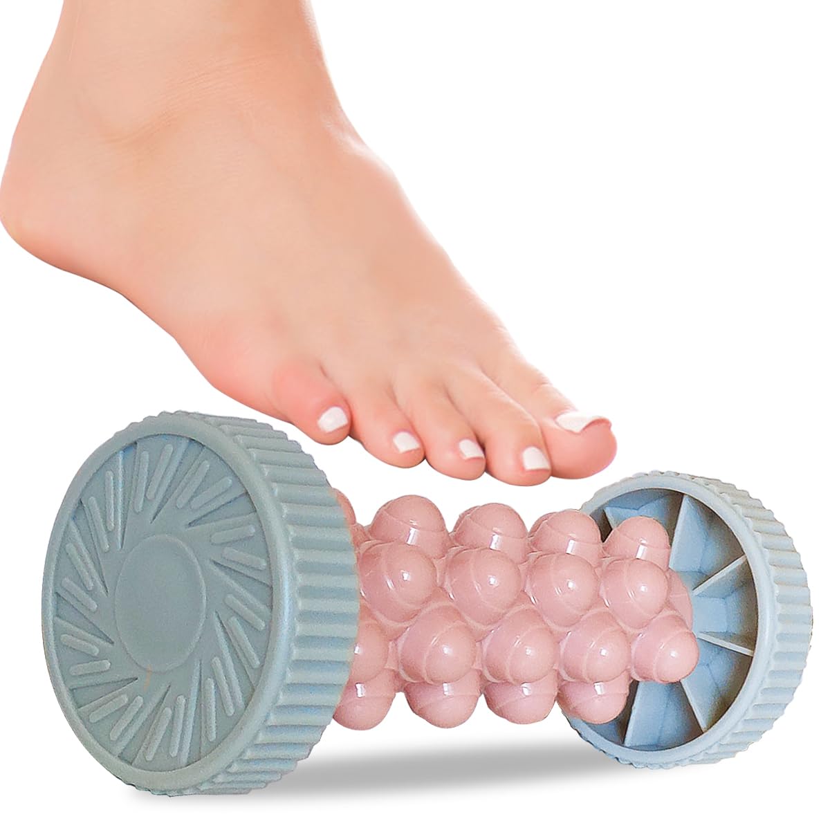 iunxkmi Foot Massage Roller for Plantar Fasciitis Relief Portable Foot Massager for Foot Arch Heel Pain Circulation and Pain Relief Foot Muscle Roller Trigger Point Reflexology Tool