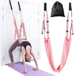 Yoga Stretching Strap Adjustable Height Leg Stretcher Waist Back Stretch Band Aerial Yoga Anti-gravity Inversion Exercises Door Flexibility Tensile Trainer for Rehab Pilates Dance Splits (Pink)