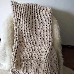 Hand-Woven Weighted Blanket — Cooling Calm & Sleep