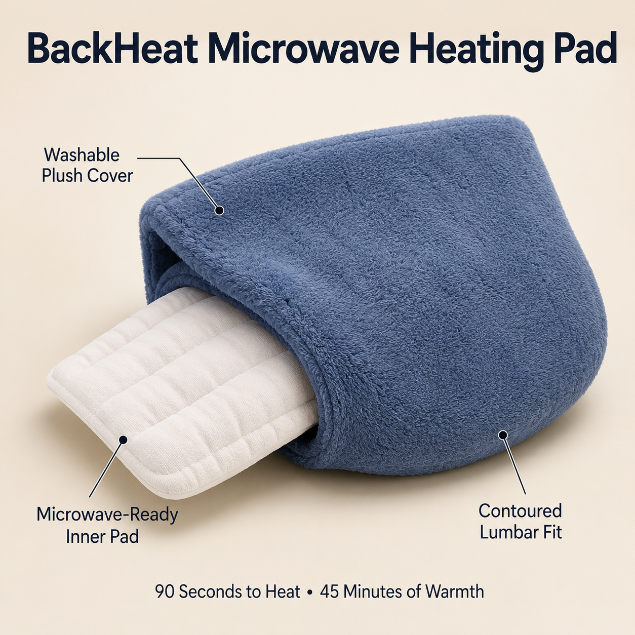 BackHeat Microwave Heating Pad