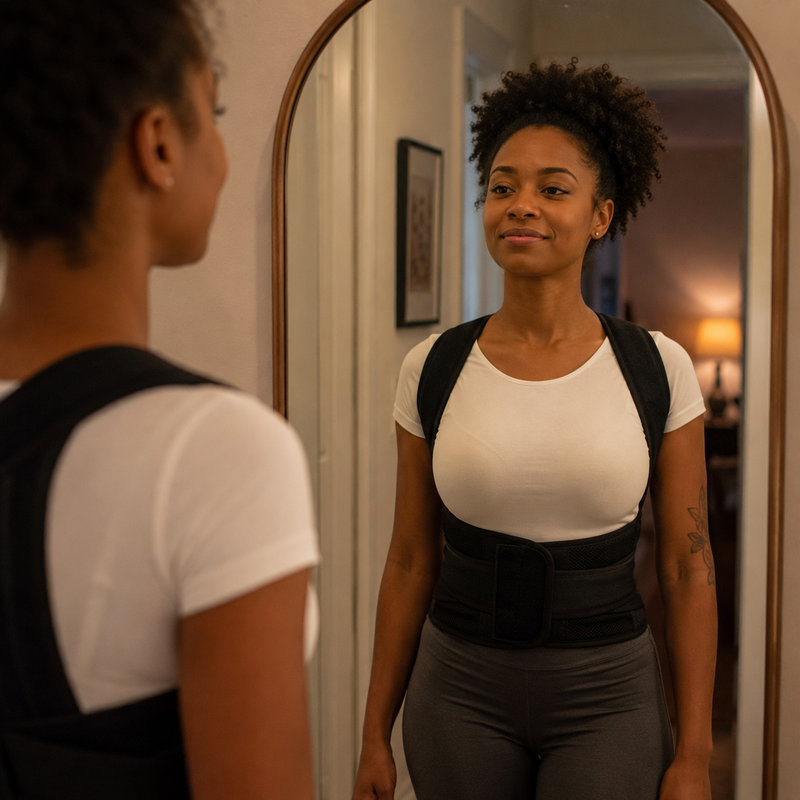 Visibly straighter shoulders in weeks