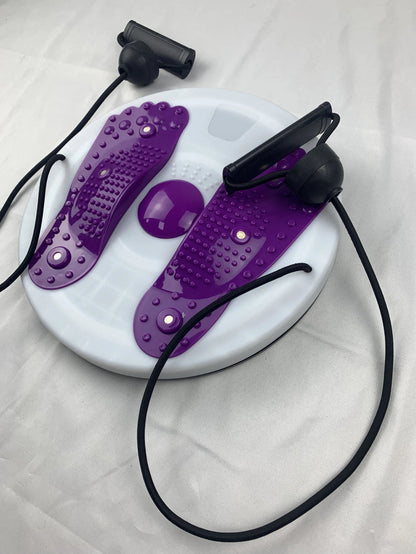 Ab Twist Waist Disc Board,Adjustable Waist Trainer Twisting Disc with Handles,Waist Slimming Balance Rotating Disc with Massage Foot Sole for Slimming Waist Arms Hips and Thighs