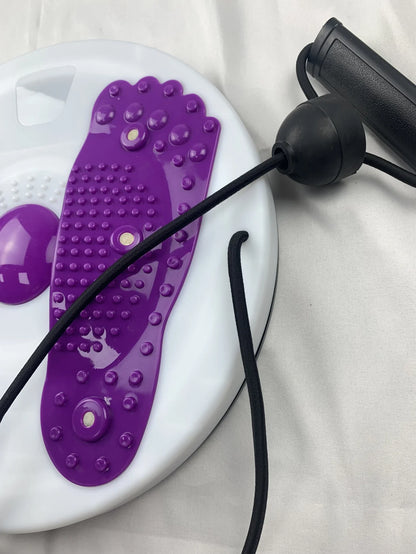 Ab Twist Waist Disc Board,Adjustable Waist Trainer Twisting Disc with Handles,Waist Slimming Balance Rotating Disc with Massage Foot Sole for Slimming Waist Arms Hips and Thighs