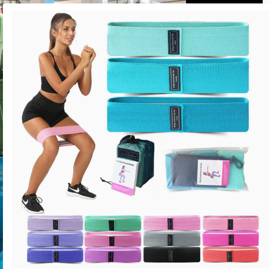 Fabric Resistance Bands — Non-Slip Booty Band Set