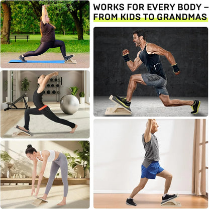 3Rd Gen Adjustable Slant Board for Calf Stretching & Squat Wedge – Non-Slip Physical Therapy Equipment, Portable Rehab Stretching Board for Flexibility, Recovery & Strength Training