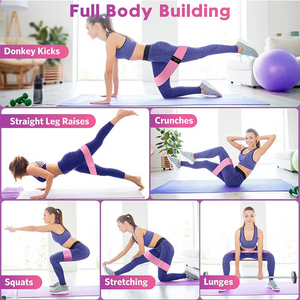 Fabric Resistance Bands — Non-Slip Booty Band Set