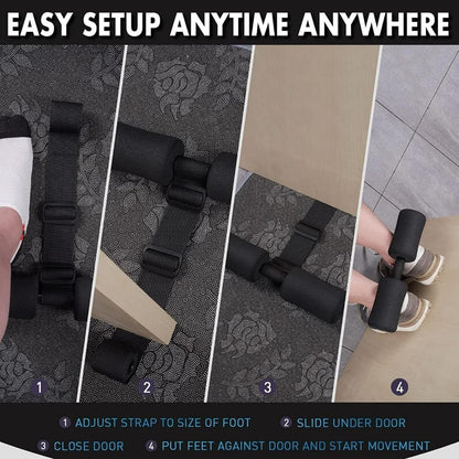 Adjustable Hamstring Curl Band, Sit-Up Foot Holder Equipment, Hamstring/Abdominal Strength Training Fitness Equipment, Indoor/Gym Workout.