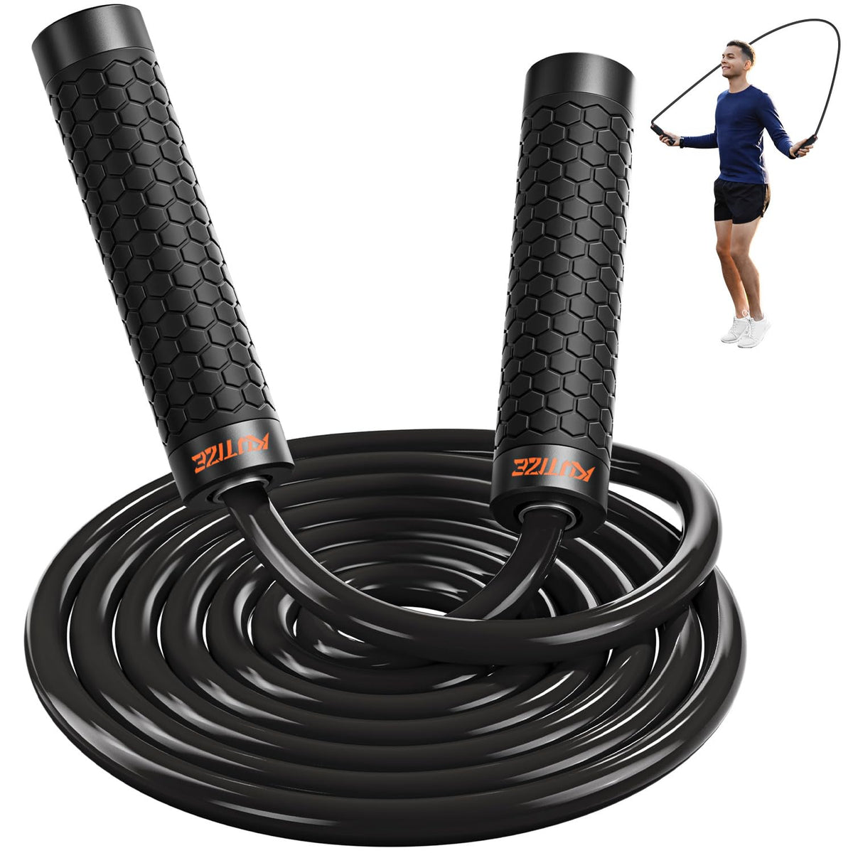 HeavyRope 1lb Weighted Jump Rope