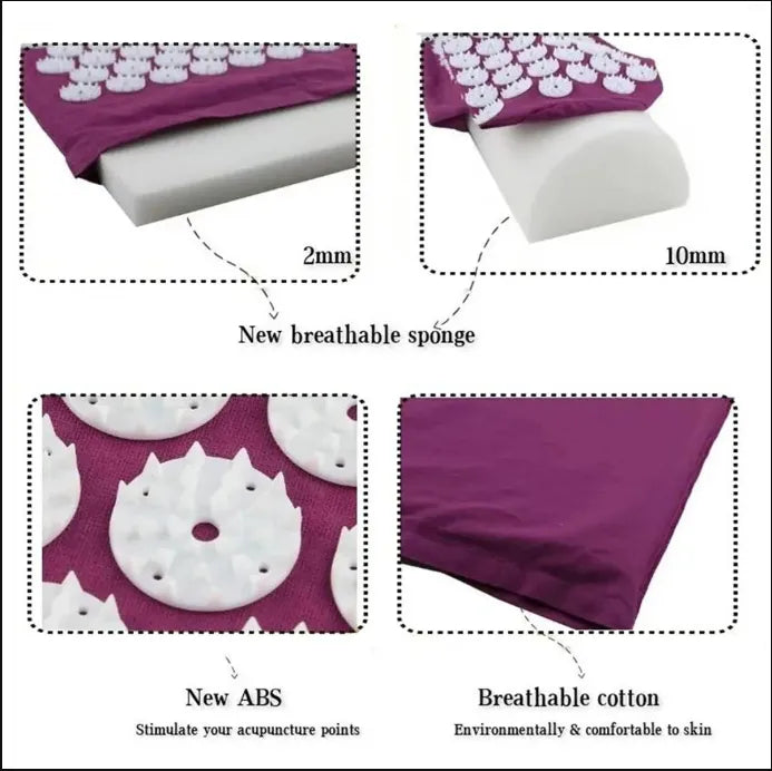 AcuRelief Acupressure Mat & Pillow Set
