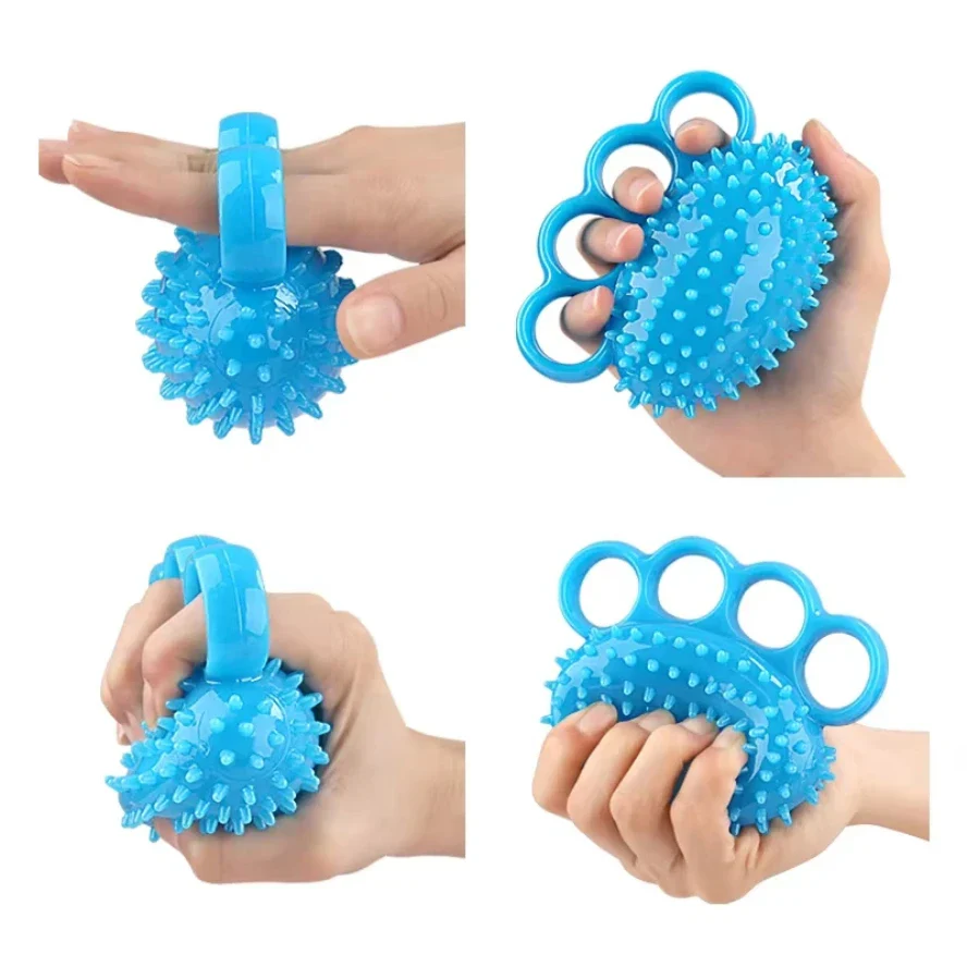 1PC Hand Grip Strengthener Finger Exerciser Training Ball for Patient Recovery Elderly Stroke Arthritis Physical Therapy Anxiety Stress Relief Pressure Squeeze for Yoga Athletes Musicians Muscles Massage