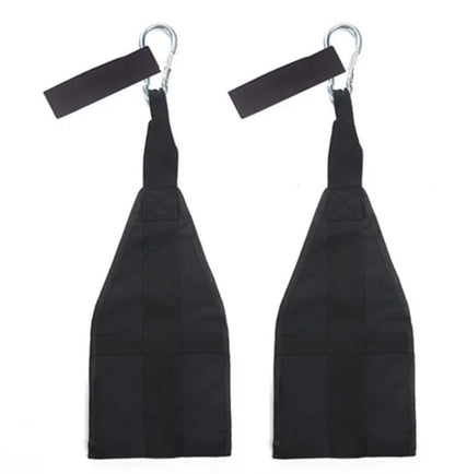 Hanging Ab Straps for Pull up Bar & Core Strength Training - Soft Padded Exercise Straps for Ab Swing & Leg Raises, Hang Bar Strap with 2 Steel Carabiners - Abs Equipment for Home & Gym