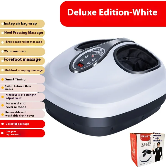 Shiatsu Foot Massager — Heat, Kneading & Air Pressure