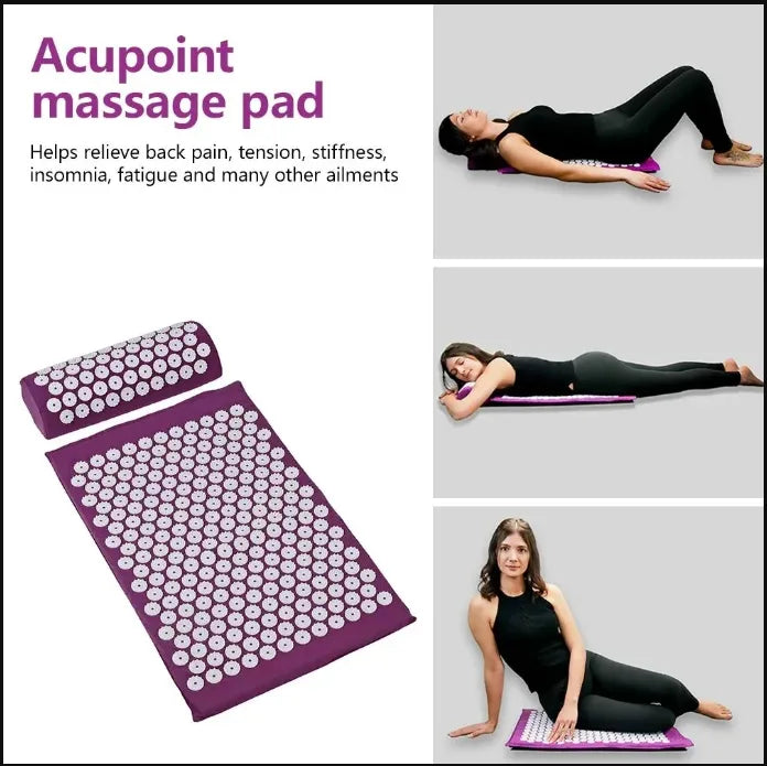 AcuRelief Acupressure Mat & Pillow Set