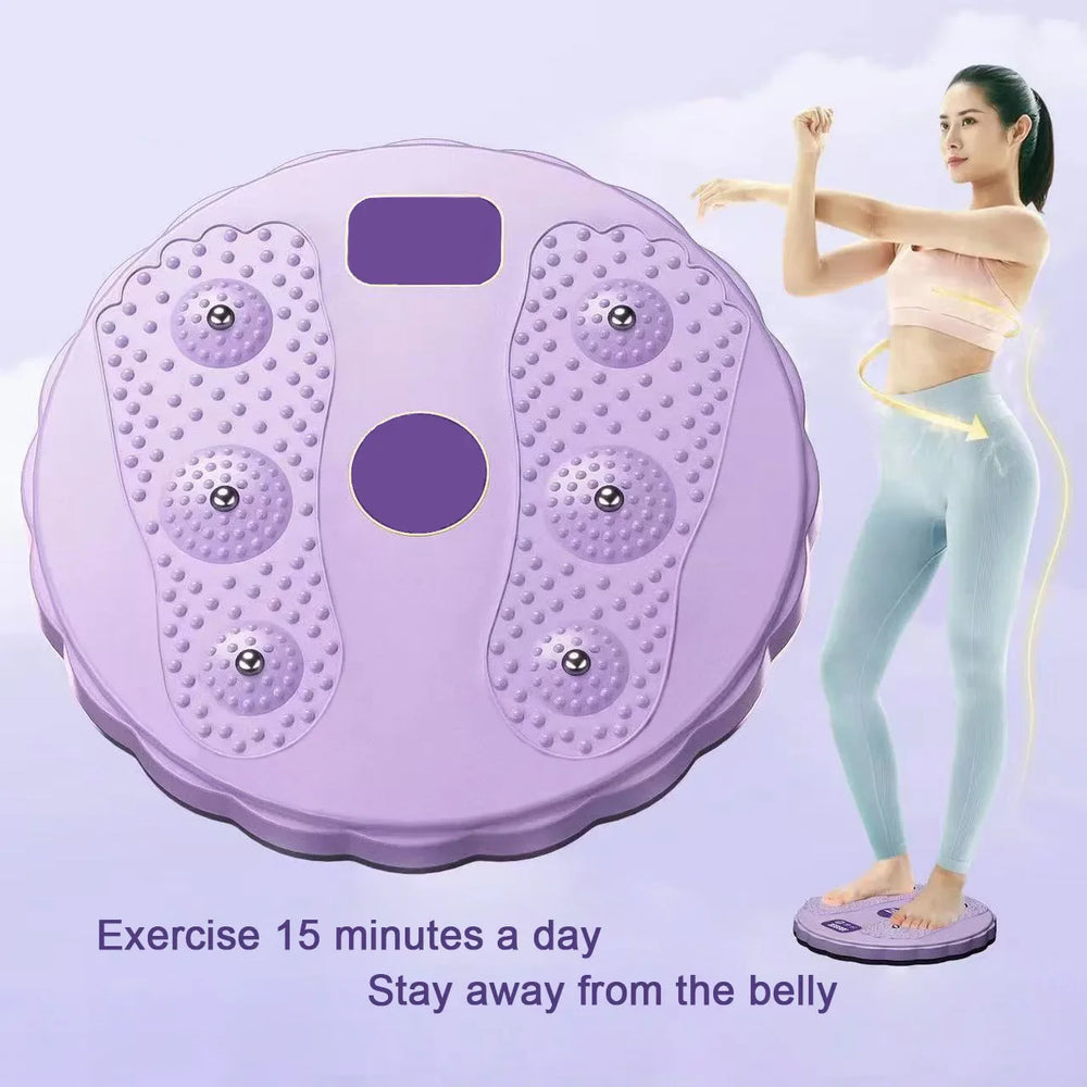 Green Waist Twister Disc, Waist Twist Board for Exercise Twisting Waist Disc with Counter Waist Twister for Women Belly Fat Body Shaping Fitness Twister Machine with Massage Foot Sole